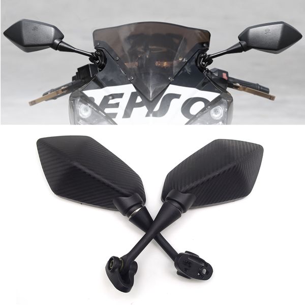 

universal motorcycle mirrors racing sport bike side rear view mirror for cbr400 ninja250r 250 400 cbr f4 hyosung