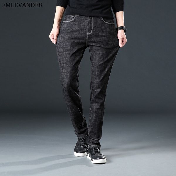 

new 2019 plus size 44 46 classic style elastic slim trousers skinny jeans homme jeans men, Blue