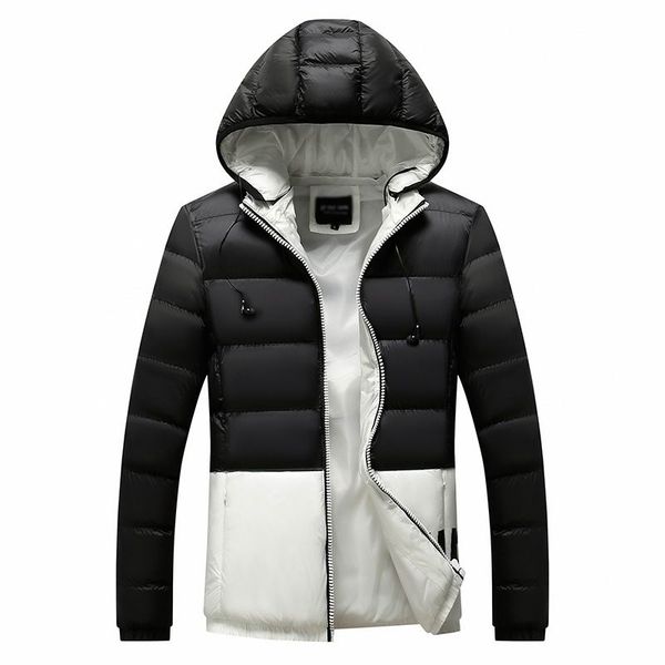 

2019 новая мода hot sale последние design мужской пуховик пальто зимы теплая хлопка одежды на открытом воздухе пальто размер черный и белый, Black