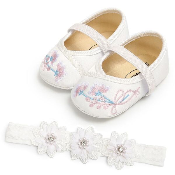 

baby girl shoes b infants embroidery floral pattern princess shoes lace flower headwear headband pgraphy props set