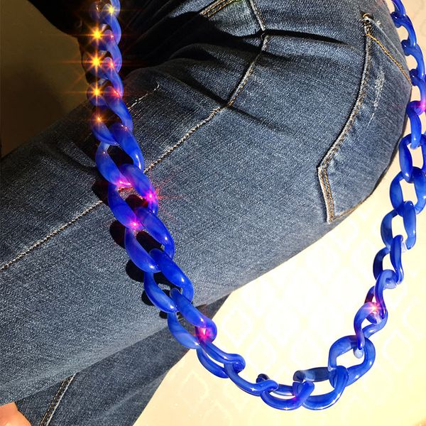 

just feel fashion punk key chain waist pants chain four-color acrylic long jeans personality clothing accessories jewelry, Silver