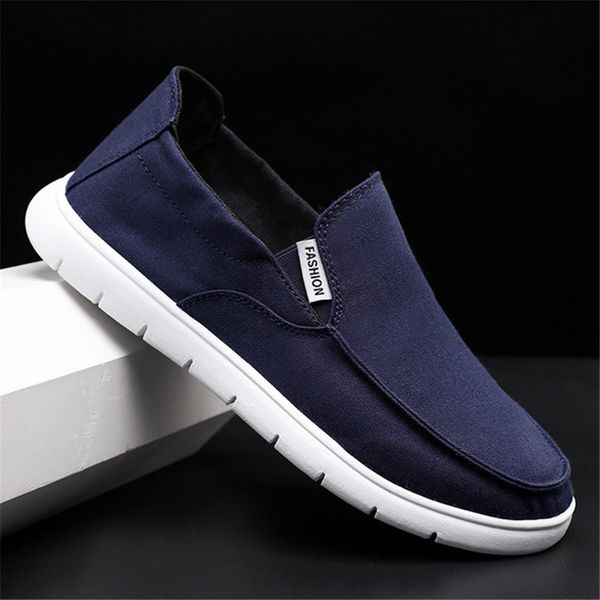 

2019 summer canvas men's shoes business casual soft-soled shoes comfortable wild men's chaussure homme factory sneakers, Black