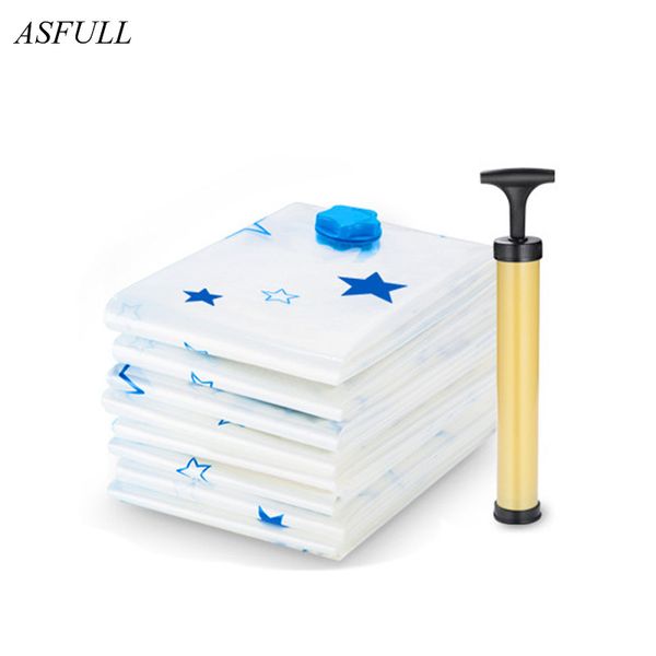 

11pcs/set thickened vacuum storage bag vacuum compressed bag with hand pump reusable blanket clothes quilt storage organizer