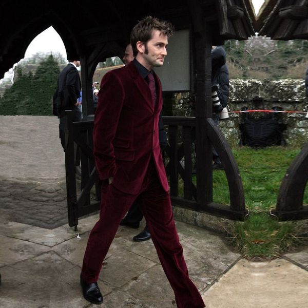 

new men's wedding suits wine red velvet burgundy velvet wedding groom tuxedos groomsman man party new 2 piece suits custom, White;black