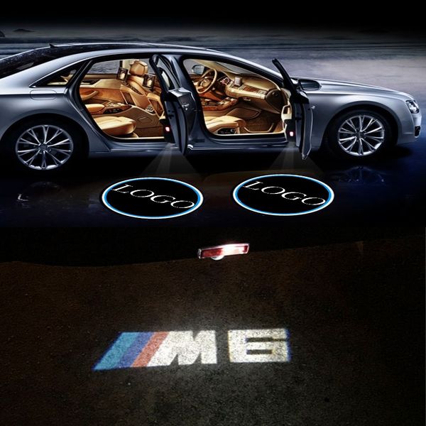 

Maxup 1pair автомобилей фитинги двери автомобиля Лазерный фонарь M6 Логотип для BMW GT X5 X3