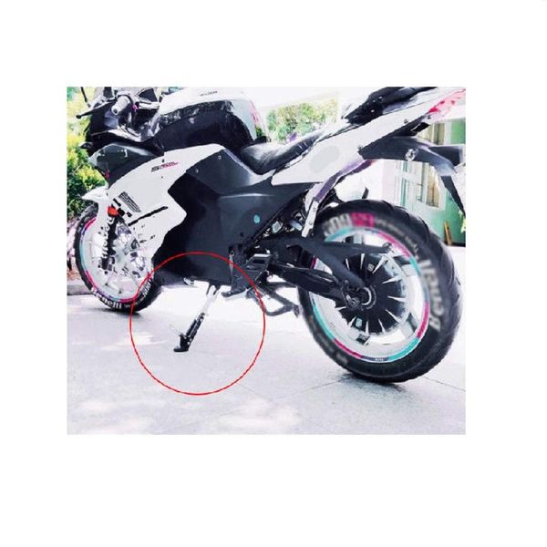 Alumínio CNC Motocicleta Suporte Ajustável Suporte Lateral Quadro Perna Kickstand Modificado 10-60mm Preto Universal Ângulo Corretamente Seguro S206K