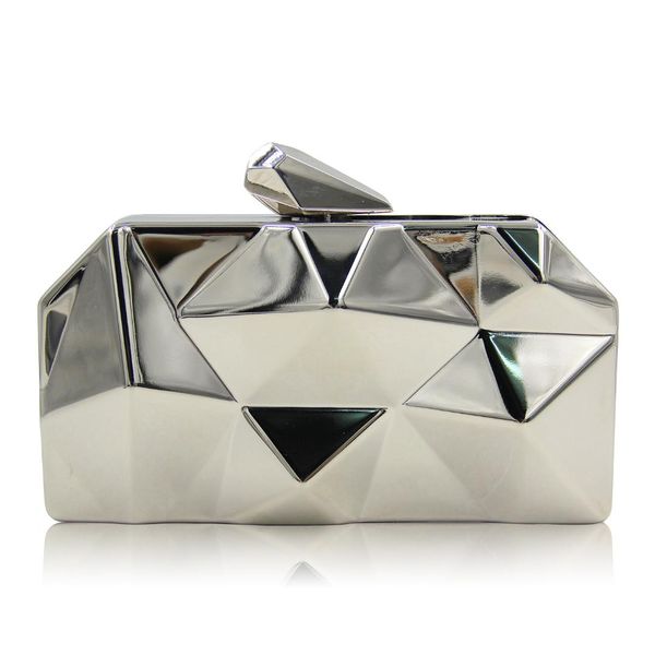 

2019 new hand grip female box dinner bag irregular geometric hand banquet bag