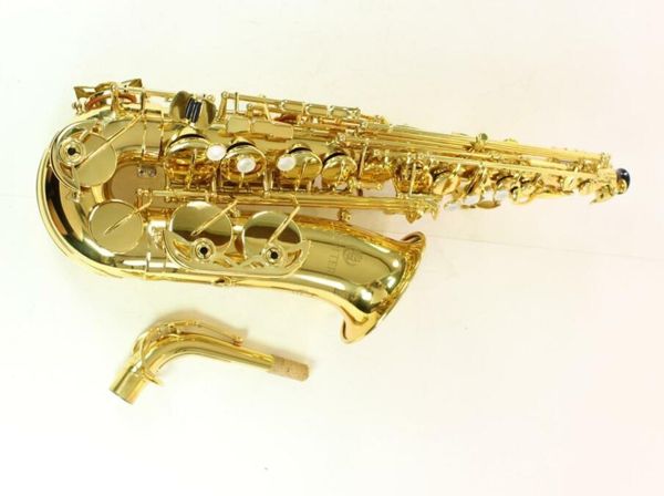 Júpiter Modelo JAS-1100 Saxofón Alto Intermedio Laca Dorada E Saxofón Alto Plano Instrumentos con Estuche