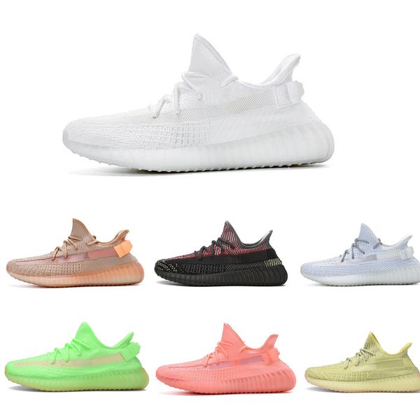 

2020 new kanye west women's running shoes cinder earth marsh desert sage yeshaya yecheil tail light zyon zebra v2 designer men's o, Black