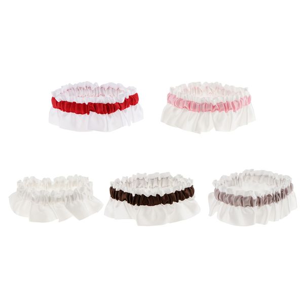 

bridal garter elastic wedding garter ribbon leg ring hen stag night party keepsake, Black;white