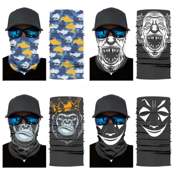 

muslim bandanna cotton paisley print handkerchief magic skull scarf riding headband square turban outdoor hiking face skull scar#491, Blue;black