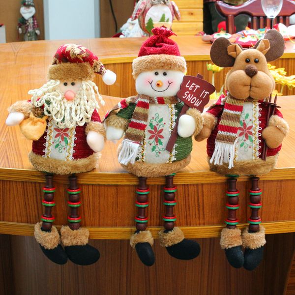 

32*13cm new year natal navidad christmas decorations for home sitting doll santa claus snowman deer christmas gifts for children