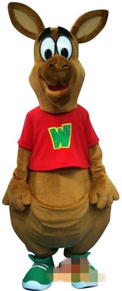 

special custom mr. kangaroo mascot costume ing, Red;yellow