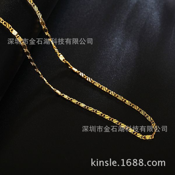 

желаю быстрой продажи европейский и американский стиль медное покрытие 18k мужские и женские цепи ожерелье 1630 дюймов в наличии, Golden;silver