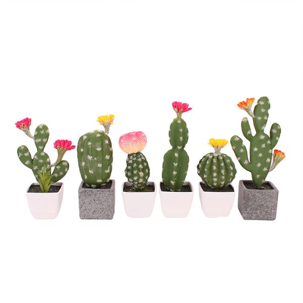 

artificial plastic cactus succulents prickly pear potted plant no pot eco-friendly simulation home office deskdecorations