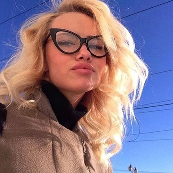 

new longkeeper 2019 new cat eye glasses frame women brand designer cateye optical eyeglasses ladies fashion retro clear glasses