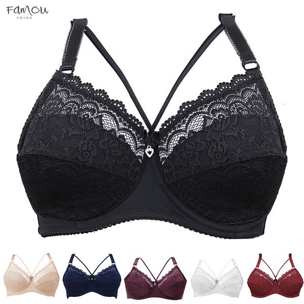 

Fashion Bandage Sexy Bra C Floral Lace Bra For Women Bralette Female Underwear Underwire Brassiere Plus Size Super Thin Bra E