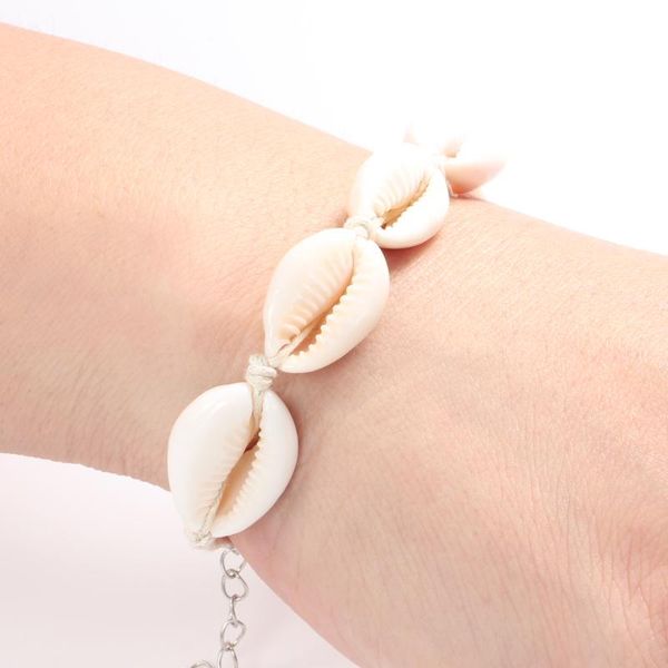 

demons bohemia vintage shell rope chain bracelet women beach sea shell bracelet anklet jewelry party gift wholesale g20001, Black