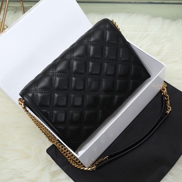 

classic diamond pattern wallet quilted lambskin chain handbags purse single shoulder crossbody bag messenger bags small change card bag