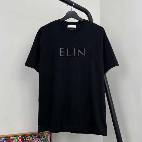 

лучшие классический логотип мода tee повседневный high street solid color короткие рукава простой мужчины женщины лето дышащий футболка crew, White;black