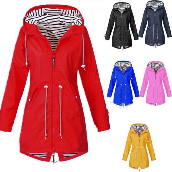 

Brand de igner windbreaker hoodie jacket women outdoor mountaineering clothing autumn winter long keep warm hooded tormwear new a21803