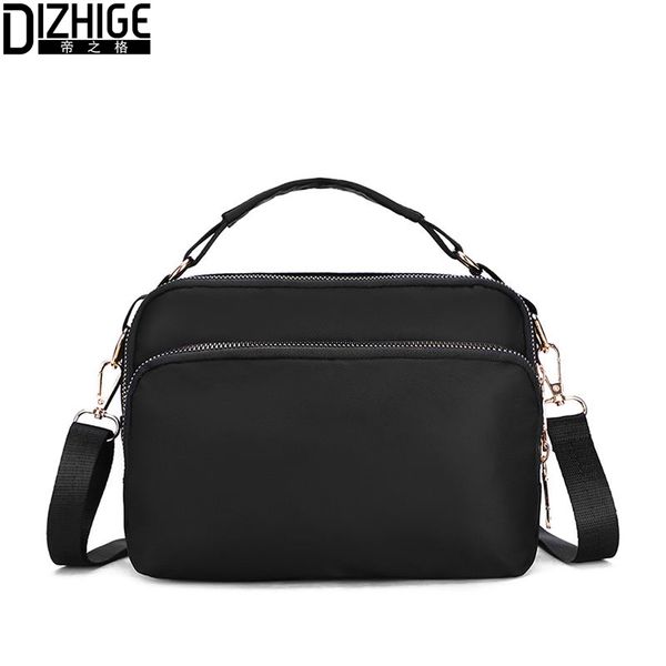 

dizhige luxury handbags women bags designer multi pocket zipper purse flap solid nylon female crossbody shoulder bag sac a main