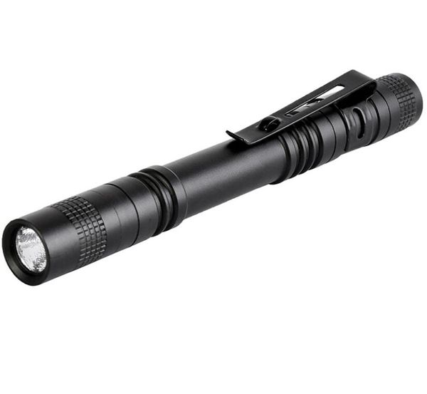 Pen Luz Mini portátil LED Lanterna Tocha XPE-R3 Flash Light 1000LM Caça Camping Lâmpada Bateria 2 Para Camping caminhada ao ar livre