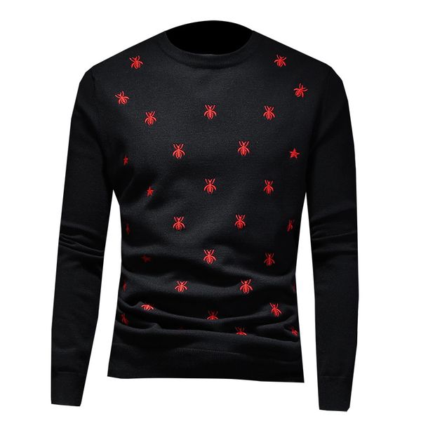 

мужской свитер пуловер мужская марка deisgner толстовка с длинным рукавом дизайнер толстовка письмо вышивка трикотаж зимняя одежда a1, White;black