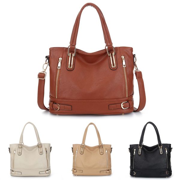 

ocardian shoulder bag women ladies retro multifunction solid simple shoulder tote fashion handbag zipper crossbody bags