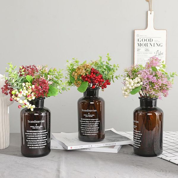 

1bouquet artificial berries eucalyptus home garden wedding arrangement decor