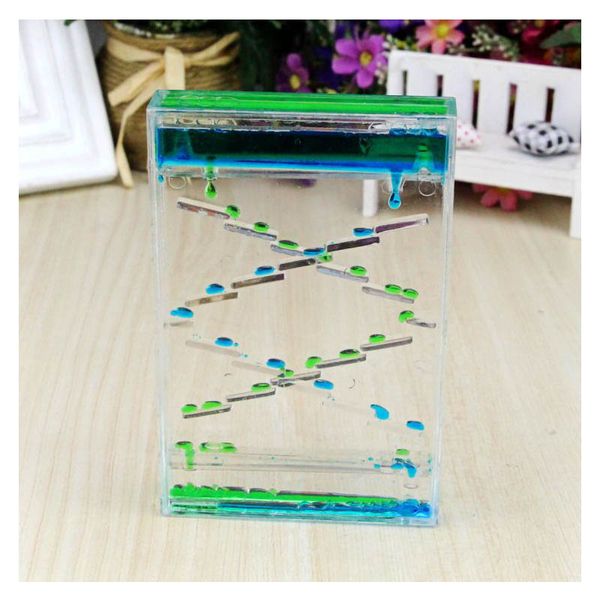 

strongwell european acrylic hourglass timer home decoration toy two-color oil drop ladder liquid water drop ornaments figurines