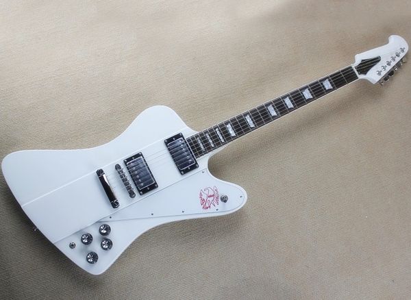 

Фабрика Оптовая Left / Right Handed гитара электрической с Rosewood грифом, Белой накладкой, может быть настроена как reques