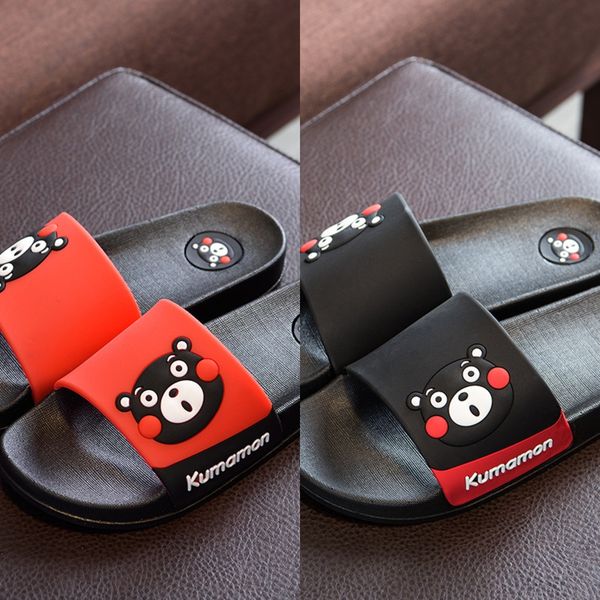 

lovers' female parent-child bath cute cartoon slippers indoor bath home anti-skid thick-soled slippers, Black;grey