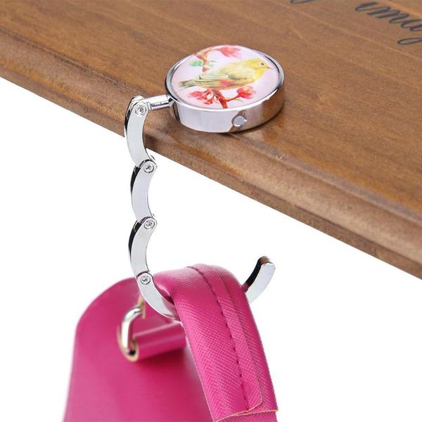 

portable handbag hook foldable desk bag purse metal holder hanger gifts