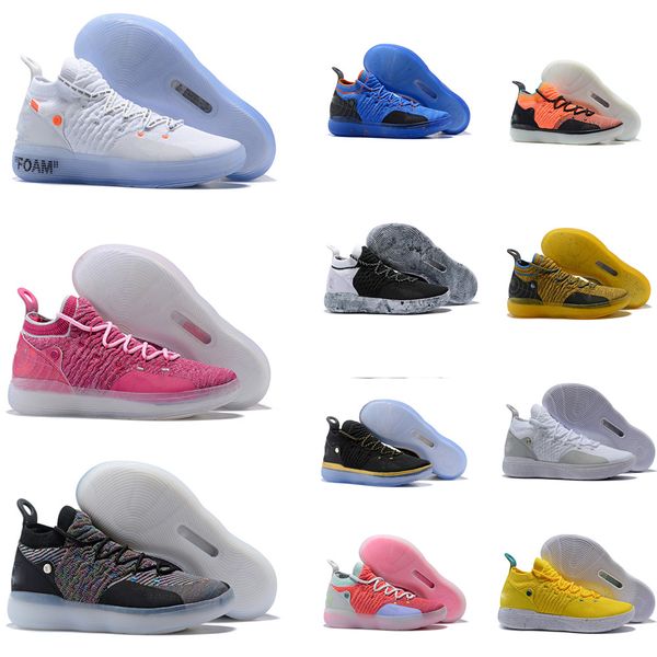 

mens trainers kd 11 ep orange pink paranoid oreo ice basketball shoes original kevin durant xi kd11 sneakers size 40-46, Black