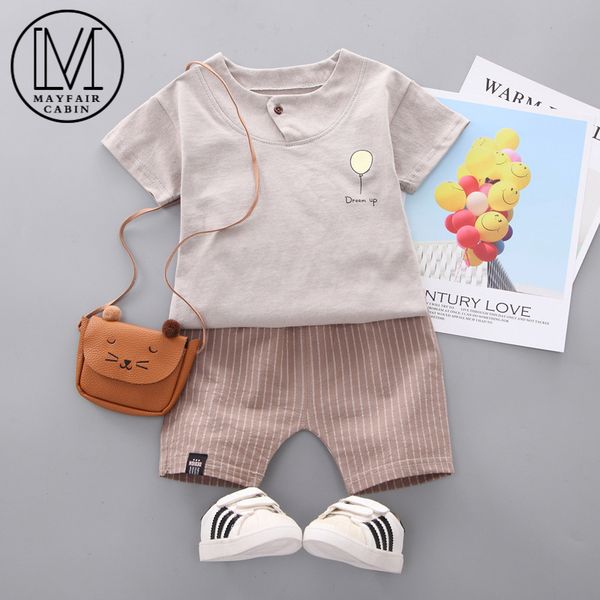 

baby boy clothes summer 2019 newborn baby boys clothes set cotton clothing suit (shirt+pants) plaid infant set 2pcs, White