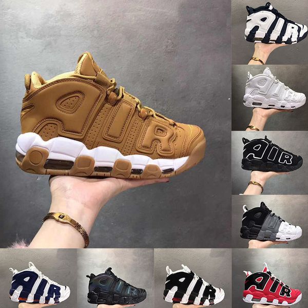 

2019 Uptempo 96 QS Olympic Varsity Maroon Больше женщин Мужская баскетбольная обувь 3M Scottie Pippen Chicago С