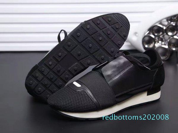 

designer shoes mens luxury shoes 2019 new brand fashion flats runners racer casual shoes womens r08, Black