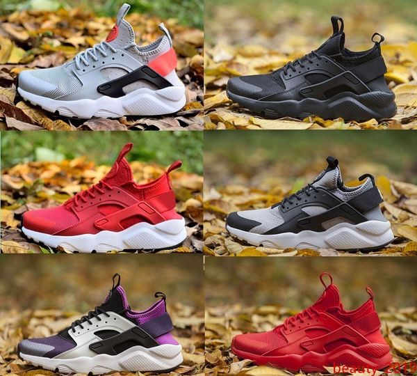 

2019 huarache 4 4.0 iv ultra reflect outdoor shoes mens womens triple leather mens huaraches sports trainers outdoor sneakers 36-46
