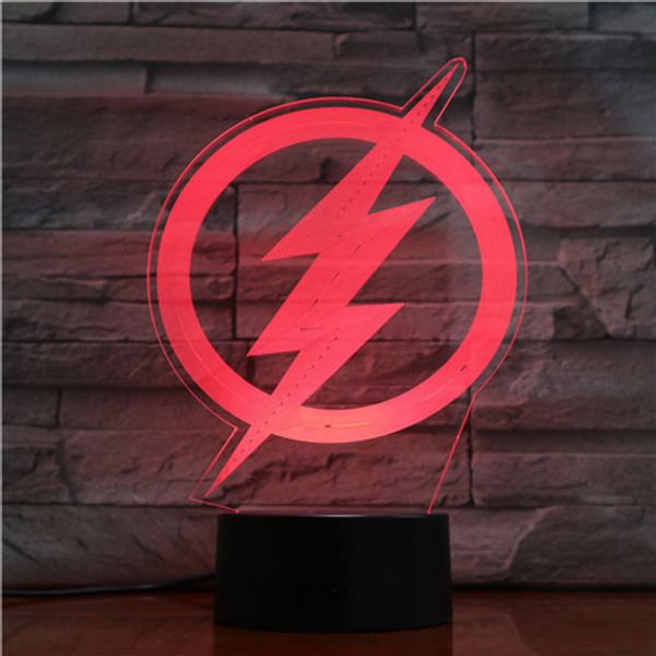 

the flash usb 3d led night light cartoon superhero boys child kids birthday gifts table lamp bedside dc justice league