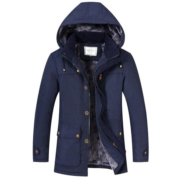 

plus size winter pakra men 2019 new winter jacket coat men long slim thickening warm wadded jacket male coats jackets blue, Black