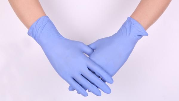 

dhl ready to ship blue insulated protective nitrile disposable gloves powder (non latex) pack of 100 pieces anti-acid gloves 003