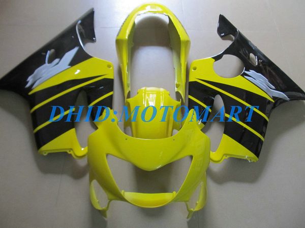 Injeção Personalizado conjunto de Carenagem para HONDA CBR600F4 99 00 CBR600 F4 1999 2000 CBR 600 F4 600F4 CBR600 amarelo preto Carenagem corpo kit HP68