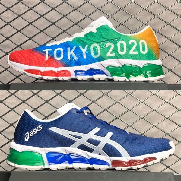 

asics tokyo 2020 olympic gel-quantum 360 limited mens running shoes rainbow ladder multicolor designer shoes men sneakers size 40.5-45, White;red