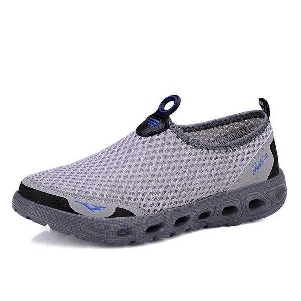 

pink new summer men sandals walking shoes breathable soft mesh outdoor slip-on shoes shock-absorbant footwear