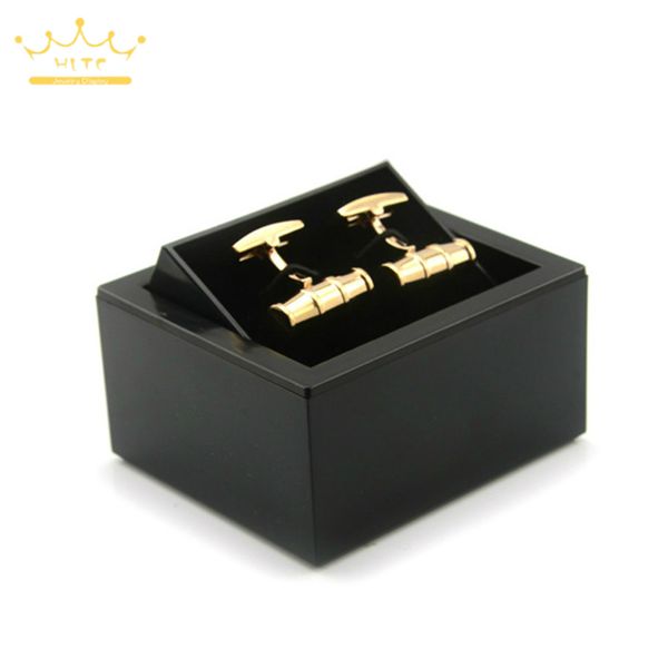 

black cufflinks packaging box pair of men's cufflinks flip gift box jewelry display packaging, Pink;blue