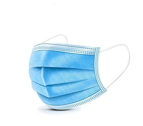 

3 layer non wovenmouth soft breathable blue face mask hygiene facefast shipping