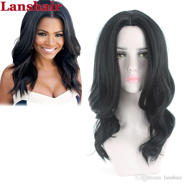 

2018 synthetic wig wig cap medium-length natural black korean heat resistant fiber made fashion wig for black women