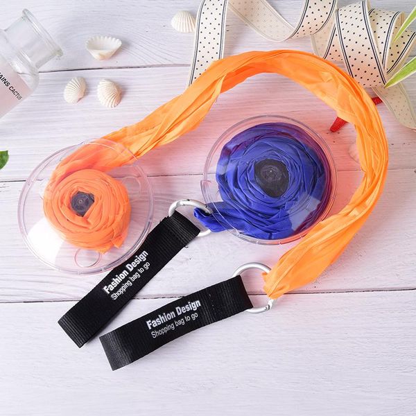 

small disc folding shopping bag reusable large-capacity outdoor sports clothing debris bag portable messenger bag