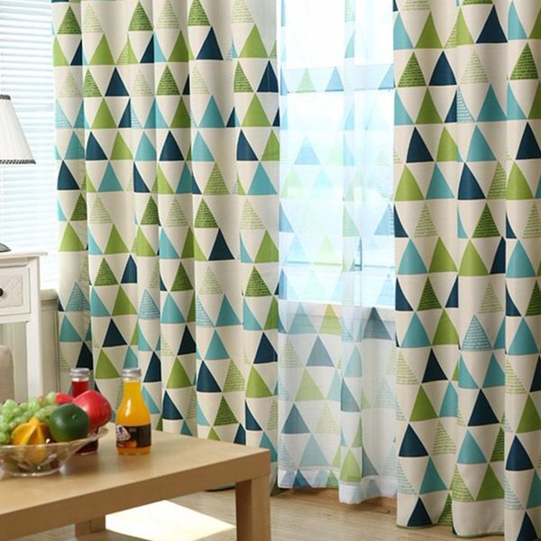 

1pcs new modern colorful geometric printed curtains home decorative window curtain for living room bedroom window blind drapes
